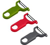 Few-Kuhn Rikon Original Swiss Peeler, Set Of 3, Green, Red And Grey