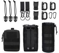 Few-Molle Lot De 3 Sacs Avec 12 Accessoires, Petits Sacs Tactiques, Sac Banane Multifonction, Compact, Sac Banane Edc Pouch Sac À Dos, Porte-Bouteille D'eau, Bandoulière