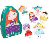 FEW-- Puzzle - Déco Princesse - pour Jeunes Enfants - 6 Puzzles en Forme avec différentes Princesses - Contient de Grandes pièces de Puzzle - Casse-tête est livré dans Une boîte aux