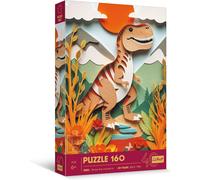 FEW-- Puzzle Effet 3D, Dinosaure - 160 éléments - 40e Anniversaire , Puzzle Coloré avec des Animaux, pour Les Enfants à partir de 6 Ans