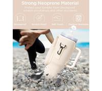 Few-Sac De Transport Pour Bouteille D'eau En Néoprène Avec Poche Pour Téléphone Portable Stanley De 122,7/887 Ml, Sangle Réglable, Housse De Paille Et Mousqueton Pour Accessoires De Tasse Stanley