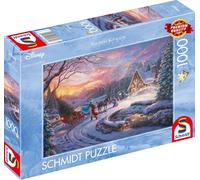 FEW-Spiele 58035 Thoams Kinkade, Disney, Cinderella, Bringing Home for Christmas Puzzle 1000 pièces