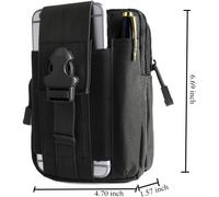 Few-Universal Multipurpose Capacity Oversize Edc Bag Tactical Pouches Smartphone Holster Security Pack Carry Accessory Kit Pouch Belt Loops Waist Bag Gadget Money Pocket By Shuweiuk