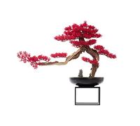 FEWDSCA Bonsaï Artificiel Arbre Rouge Simulation Bienvenue Pin Micro Bonsaï Décoration Moderne Bureau Salon Couloir Décoration Simulation Arbre