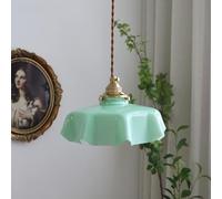 FEWDSCA French Fleur En Forme de Verrendentif Lumières Colorés Base Laitonpependue Cuisine Île Salle À Manger Salon Étude/Couleur Foncée