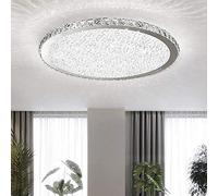 FEWDSCA Hertl Crystal Rond Led Fplafonnier de Luxe Moderne Près de Plafonnier Intérieur Salon Chambre À Coucher Salle À Manger Restaurant/Lumière Blanche/8