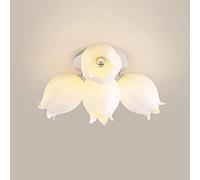 FEWDSCA Hertl Lumière Des Modernes, Éclairage de Plafond En Acrylsalon, Conception En Forme de Fleur Plafonds Éclairage Fcouloir, Salle Dens, Chambre, Foyer, Cuisine/Blanc/4 Têtes