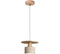 FEWDSCA Lampe de Plafond Japonaise Wabi Sabi Pendentif de Bord de Lit Lumière Nordique Créativité Naturelle Jaune Travertine Cuisine Île Lampe Suspendue Moderne Minimaliste Rétro Salle À Manger Lustre