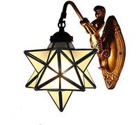 FEWDSCA Lampe de Table Vintage Sirène Balcon Éclairage Mural Classique Créatif Verre Étoile Chambre À Coucher Lampe Murale Enfants Chambre Lampe Murale Lustre/Scrub Verre/Un