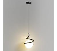 FEWDSCA Lampe Sphérique Lampe, Spirale Métal Suspendue Lumière Avec Ombre-Lampe En Acrylique Sphérique, Lampes de Suspension Au Bord Du Lit, Kidrens Chambre Planète Goutte Lustre Minimaliste Moderne/K