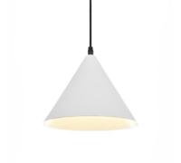 FEWDSCA Lampependue En Fer Forgé de Style Simple, À Têteà Vis E27Pendue de Plafond de Montage À Rinçage, Décoration de Chambre À Manger/Blanc