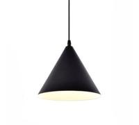 FEWDSCA Lampependue En Fer Forgé de Style Simple, À Têteà Vis E27Pendue de Plafond de Montage À Rinçage, Chambre À Manger/Noir