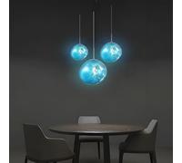 FEWDSCA Lampependue Moderne de Lava de Style Classiquepependue Réglable En Hauteurpependue Acrylfroide Pour Salle À Manger Salon Couloir Escalier Bar/Bleu/50 Cm