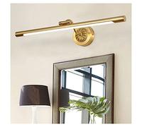 FEWDSCA Lampes de Miroir Den Simple Miroir Lumières Avant, Américain Créatif Doré Maison Salle Den Imperméable Dressitable Cuivre Acrylà Économie D'Énergie A Menémurale