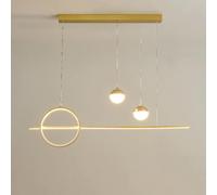 FEWDSCA Lampespenduesmalistes Modernes de Lignelumière Réglable Dess Modernes Utilisées Dans Le Restaurant de L'Île de Cuisine, Le Couloir, Le Salon D'Étude/Or