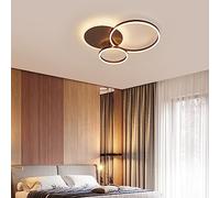 FEWDSCA Led Éclairage de Plafond Design de Bague En Métal Dimmable Avec Télécommande Lampe de Plafond Lumière de Chambre Lumière de Plafond Luminaire Lustre Couloir Lampe Suspendue/Or