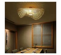 FEWDSCA Lightiled Chinese Ceilirestaurant Tea Room Zen Handmade Japaneseps Bedroom Led Indoor Lights, Modern Liviroom Crystal Ceililight/Couleur/85Cm