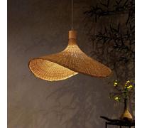 FEWDSCA Lightiweavilight Wickerrattan Handwoven Hangingp Country Natural Style Hat-Shaped E27P for Bedroom Diniliviroom/50 Cm
