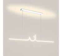 FEWDSCA Lumière En Spirale Linéaire, Lampe Suspendue À Bande En Métal Ultra-Mince Avec Ombre de Silicium, Lampes de Suspension de Flûte À Bande, Lustre À Led Moderne, Lumières À Goutte Minimalistes de