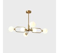 FEWDSCA Lumière Moderne Simple de Luxe En Laiton A Mené Le Lustre 2 Épissage Des Tiges Télescopiques Utilisées Pour Les Lustres de La Chambre À Coucher Dans Le Salon, La Salle À Manger, Le Couloir Du