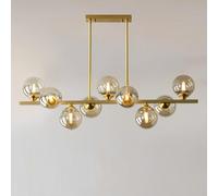 FEWDSCA Lumière Modernemaliste Multi-Tête Salle À Manger Ambre Verre A Menépendentive Adaptée À L'Île de Cuisine/Salon/Chambre À Coucher Source de Lumière Chaude En Plusieurs Tailles À Choisir/300