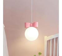 FEWDSCA Lumières Pendentives Globe de Lait Intérieur Pour Les Filles Chambre Mignon Arc Grande Boule Rose Lampe de Plafond Suspendue Nordique Lustre Moderne Pour Enfants Chambre Enfants Pépinière