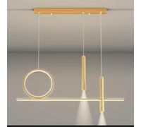 FEWDSCA Lumières Pendentives Lustre À Led Intérieur Moderne Avec Projecteurs Pendentifs Linéaires Réglables Pour L'Île de Cuisine Salle À Manger Salon/3 Mode Couleur