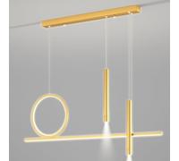 FEWDSCA Lumières Pendentives Lustre À Led Intérieur Moderne Avec Projecteurs Pendentifs Linéaires Réglables Pour L'Île de Cuisine Salle À Manger Salon/Lumière Blanche 6000K