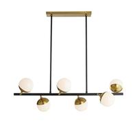 FEWDSCA Lumières Suspendues Cuisine Intérieure Ile Pendante Lampe 7 Lumières Moderne Globe Lustre Restaurant Art Décor Lampe Suspendue Plafond Réglable/6000K