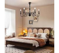 FEWDSCA Pendentif de Style Industriel Lumière de Plafond En Métal Hauteurnsion Réglable Convient Pour Farmhousekitchenliviroomdinichambre Porte-Lampe/6 Têtes