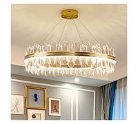 FEWDSCA Plafonnier, Crystal Salon Plafonnier Ronderà Manger Lumière Postmoderne Chambre de Luxes Cuisine/60 Cm/Blanc Chaud