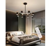 FEWDSCA Plafonnier Led Moderne, Plafonniers Salon, Température de Couleur Réglable Avec Télécommande Spotlight Spotlight Salon, Chambre/8 Têtes