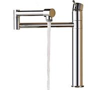 FEWDSCA Robinets de Cuisine, Robinet Pliant Pivotant À 360 ° Remplisseur de Pot Avec Pulvérisateur de Modes, Robinet de Mélangeur À Froid Et À Chaud À Poignéeen Laiton, Robinet D'Évier de Cuisine Doub