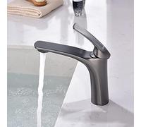 FEWDSCA Robinets, Robinet D'Eau Robinet de Cuisine À Poser Robinet Gris En Cuivre Pur Au-Desdu Comptoir Robinet Pour Lavabo Avec Eau Chaude Et Froide Robinet Pour Lavabo Sous Comptoir Robinet Pour Lav