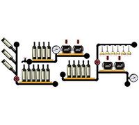FEWDSCA Wine Rack Wine Lovers Wall-Mounted For Wine Bottles Stemware Glasses Elegant Storage For Kitchen Diniroom Bar Wine Cellar Wall Mounted Wine Bottle Rack/#8