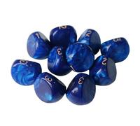 FewNvWa 10 Pièces Dés Polyédriques Accessoires de Jeu de Table Lot de Dés à Trois Côtés Dés Numériques Jouets de Chiffres Lisibles Adapté pour Les, Bleu