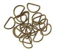 FewNvWa 100 Pièces Anneaux En D Demi-anneaux, Alliage pour Boucle de Sangle de Ceinture, Bronze, 25x14x2.8mm