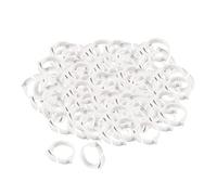 FewNvWa 100 Pièces Bagues Poulet Bagues Jambe Volaille Bagues Numérotées Identification Clips Plastique Convient Élevage Pigeons Canards Chapons Usage, Blanc