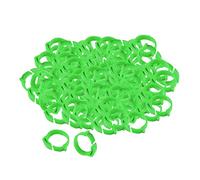 FewNvWa 100 Pièces Bagues Poulet Bagues Jambe Volaille Bagues Numérotées Identification Clips Plastique Convient Élevage Pigeons Canards Chapons Usage, Vert