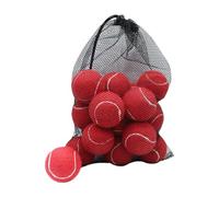 FewNvWa 18 Pièces Balles de Tennis Pratique Entraînement Résilience Naturelle Caoutchouc Feutre Conçues pour Adultes Enfants Chiens Activités Sportives Maison, Rouge