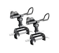 FewNvWa 2 Pièces Support de Canne à Pêche Bateau Aluminium Serrage Amélioré Silicone Réglable Montage Facile Adapté pour Activités Halieutiques Promenade, Noir