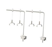 FewNvWa 2 Pièces Support de Lumière D'Aquarium Potence pour Éclairage Support Rehausseur Kit de Suspension Universel et Ajustable en Alliage D'Aluminium, avec 4 Clips