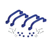 FewNvWa 4 Pièces Poignées D'Escalade Ensemble D'Accessoires pour Aires de Jeux Poignées Ergonomiques En Pp Adapté Aux Jeux Extérieurs Jardin Enfants, Bleu Marine