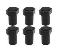 FewNvWa 6 Pièces Bench Dog Clamp Aluminium Alliage Accessoires Antiglisse Serrage pour Dog Hole Positionnement Menuiserie Utilisable à l'Atelier Bricolage, Noir 19mm