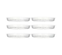 FewNvWa 6 Pièces Plateau de Plante Plateau Égouttoir Pot Plateau Rond Transparent en PP Résistant à l'eau Compatible avec Plantes D'Intérieur et D'Extérieur U, 10 Pouces