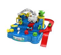 FewNvWa Aventure Enfant Jeu Circuit Voiture Jouet Interactif Rail Modèle Mécanique Voiture Parking Sans Piles Fonction Manuel Adapté Aux Enfants Famille, Train Adventure, Multi