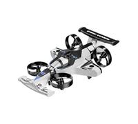 FewNvWa Avion Télécommandé Drone Quadcoptère Voiture Volante Cascadeur Télécommande Rotation 360 Polyvalent Résistant Matériau Pp pour Débutants Adapté Intéri, Blanc