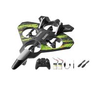 FewNvWa Avion Télécommandé Jouet Planeur à Aile Fixe avec Commande à Distance 6 Canaux Mousse EVA Lumières LED Nocturnes Adapté Aux Passionnés de Modélisme, Vert