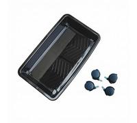 FewNvWa Bac à Rouleau Plateau Système Chargement Support en Plastique avec Surface Inclinée à, Noir, Plateau De Peinture Avec 4 Roulettes