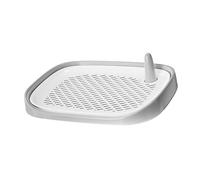 FewNvWa Bac Toilette Chien Plateau Hygiène Maison Grille surélevée Réservoir Démontable Colonne Adaptée Nettoyage Rapide Convient pour Dressage Intérieur, Gris Clair